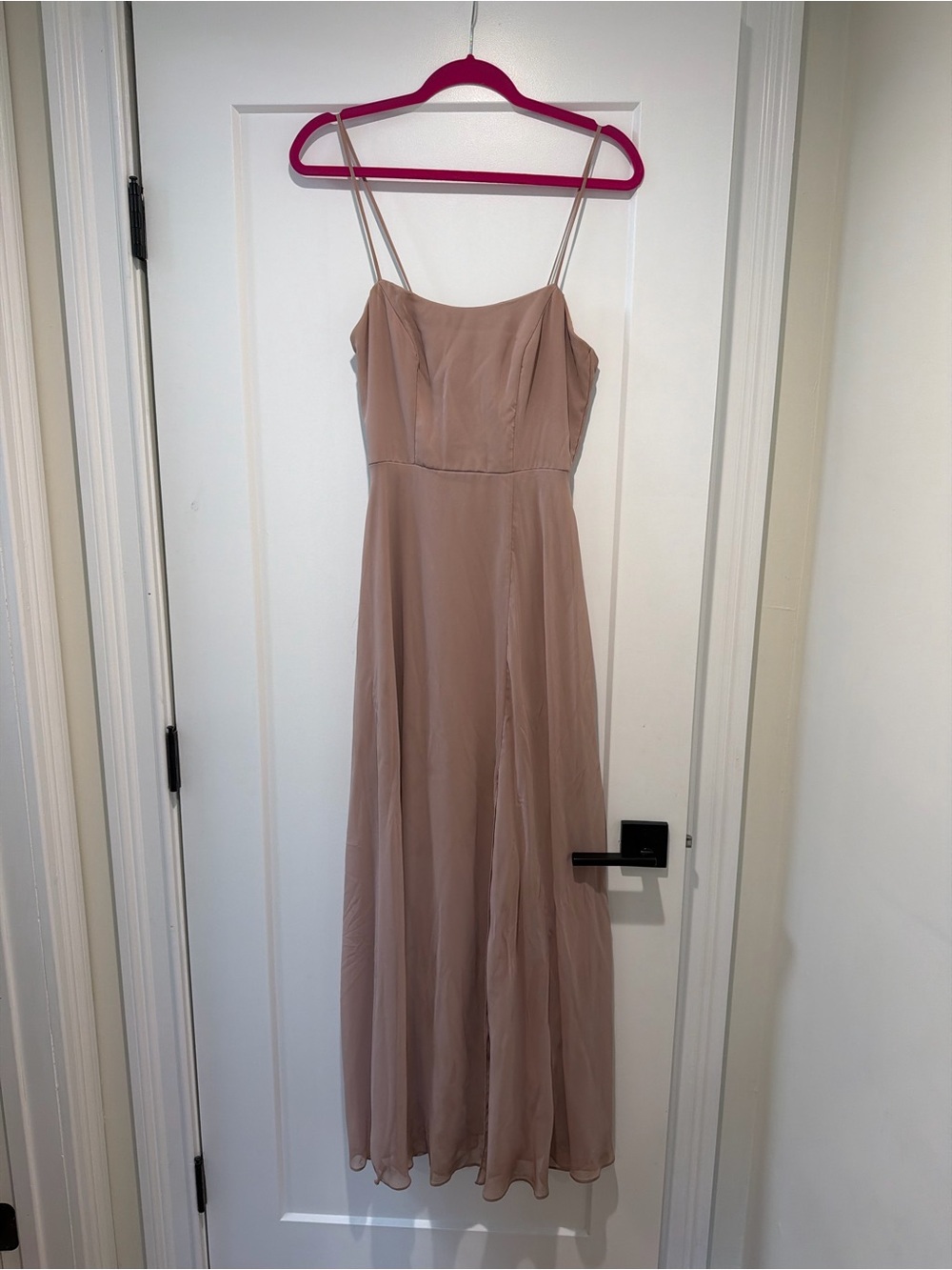 After Six Dusty Rose Spaghetti-Strap Maxi Dress